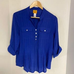 Ruby Rd Petite Small Blouse Royal Blue